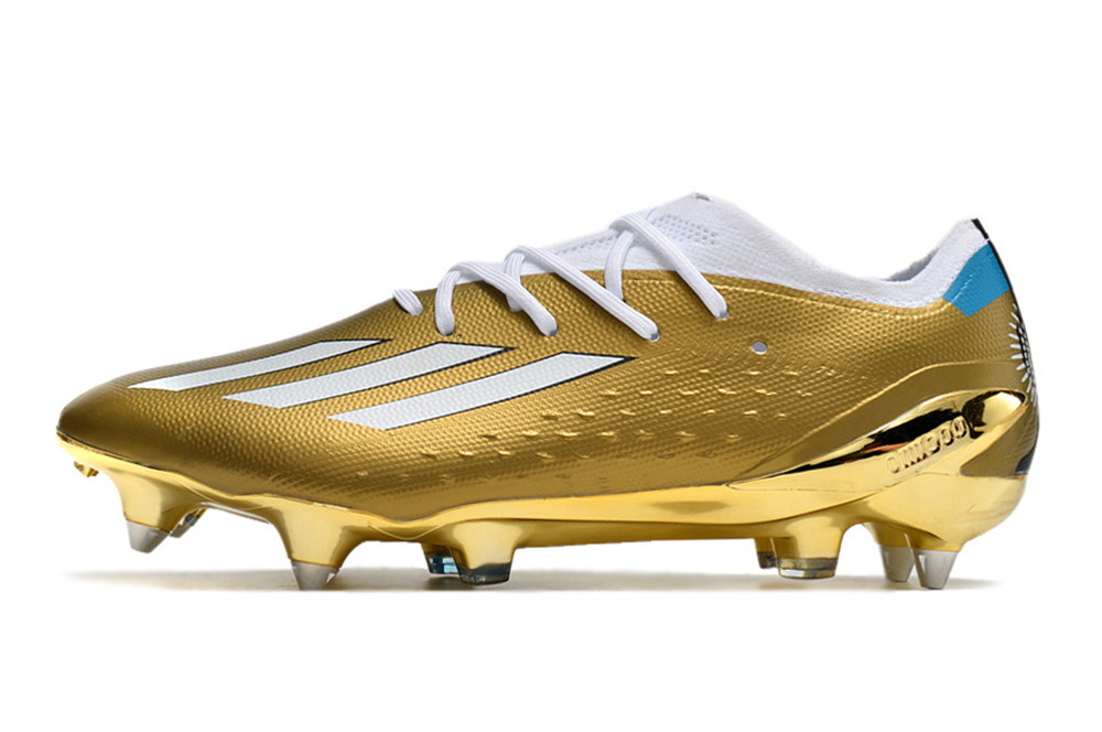 Find The Adidas X Speedportal Messi .1 SG Metal Studs Leyenda - Gold /White/Black