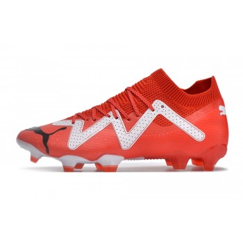 Puma Future Ultimate FG/AG Soccer Cleats - Red/White/Black