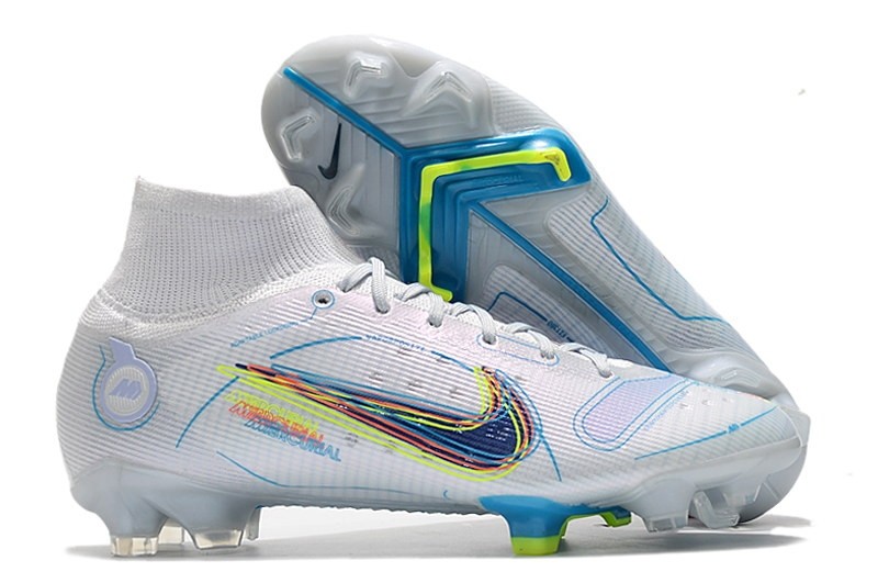 Nike Mercurial Superfly 8 Elite FG 'Progress Pack' -  White Grey / Blackened Blue