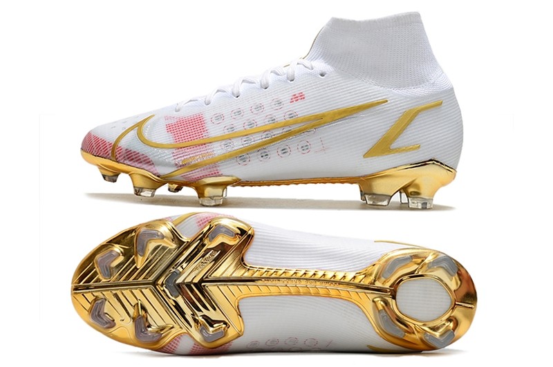 Nike Mercurial Superfly 8 Elite FG - White / Gold