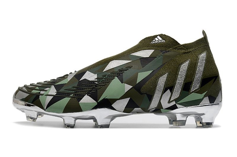 Adidas Predator Edge + FG Swarovski Crystals - Focus Olive/Silver Metallic/Magic Lime