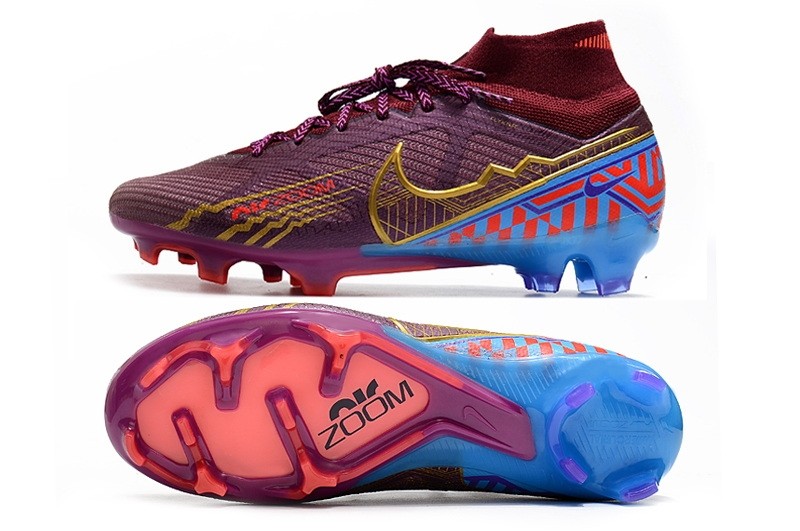 Nike Air Zoom Mercurial Superfly 9 Mbappe Elite FG - Vivid Purple/University Blue/Metallic Gold