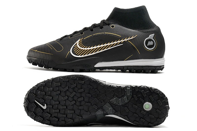 Nike Mercurial Superfly 8 Elite TF 'Shadow' - Black/Gold/Silver