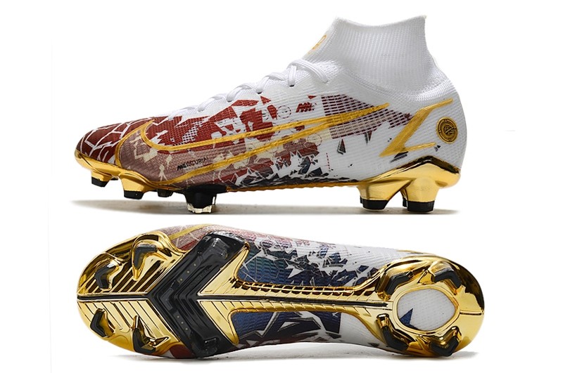 Nike Mercurial Superfly 8 Elite FG CR100 - Gold / White / Multicolor