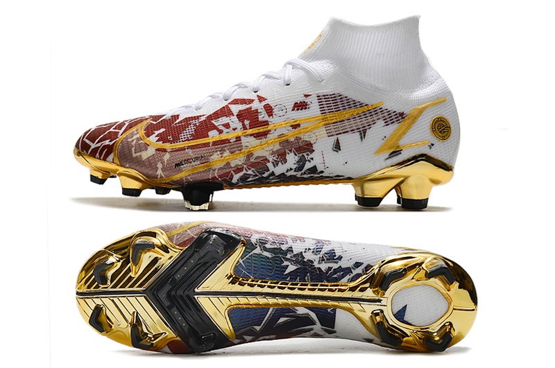 Kids Nike Mercurial Superfly 8 Elite FG CR110 Gold White