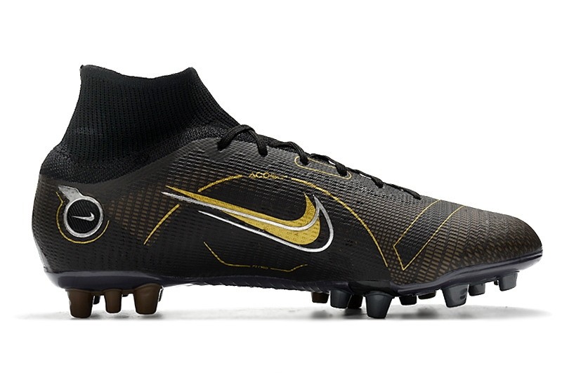 Nike Mercurial Superfly 8 Elite AG Shadow - Black/Metallic Gold/Silver