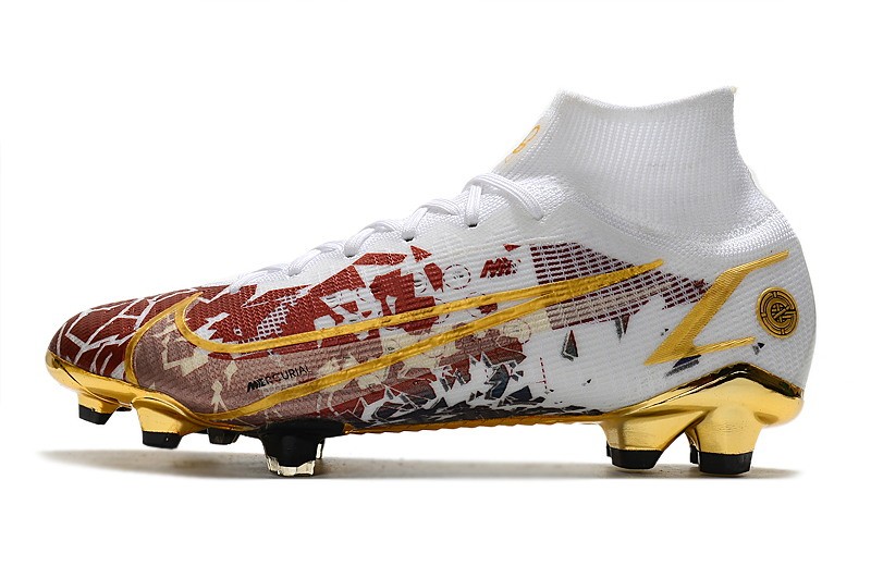 Kids Nike Mercurial Superfly 8 Elite FG CR110 Gold White