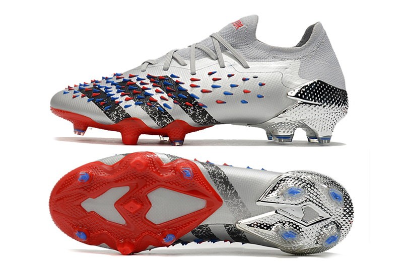 Adidas Predator Freak .1 Low FG Showpiece - Silver / Black/ Red / Blue