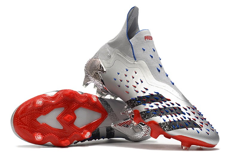 Adidas Predator Freak+ FG Showpiece - Silver / Black/ Red / Blue