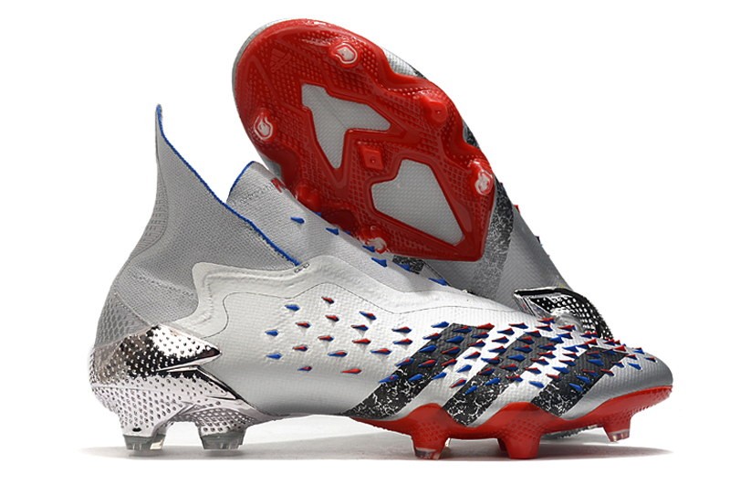 Adidas Predator Freak+ FG Showpiece - Silver / Black/ Red / Blue