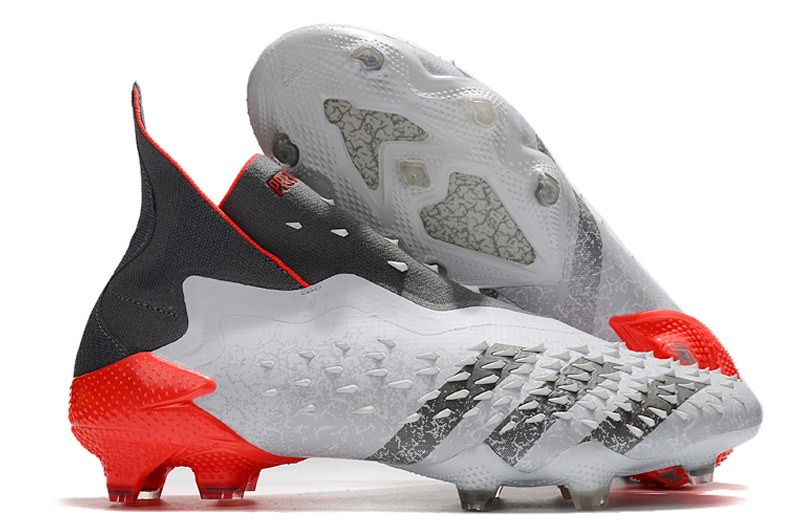 Adidas Predator Freak+ FG WhiteSpark - White/Iron Metal/Solar Red