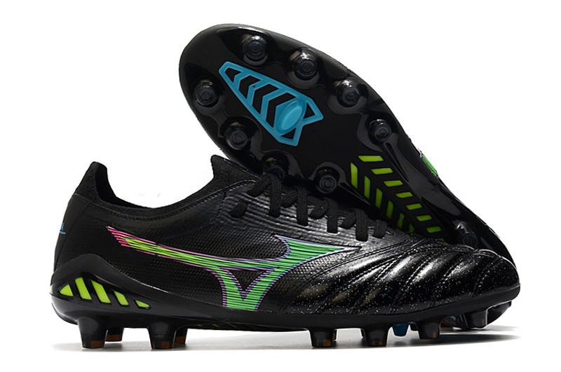 Mizuno Morelia Neo III Beta Japan Fg Cyber Pack - Black / Blue Atoll