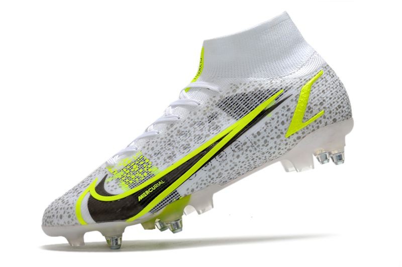 Nike Mercurial Superfly 8 Elite SG - White / Black Metallic / Silver Volt