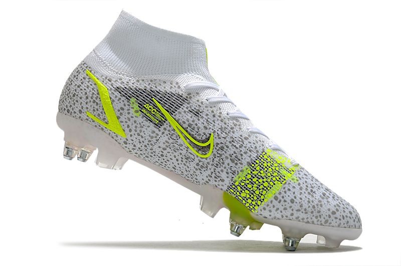 Nike Mercurial Superfly 8 Elite SG - White / Black Metallic / Silver Volt