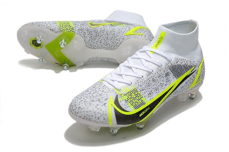 Nike Mercurial Superfly 8 Elite SG - White / Black Metallic / Silver Volt