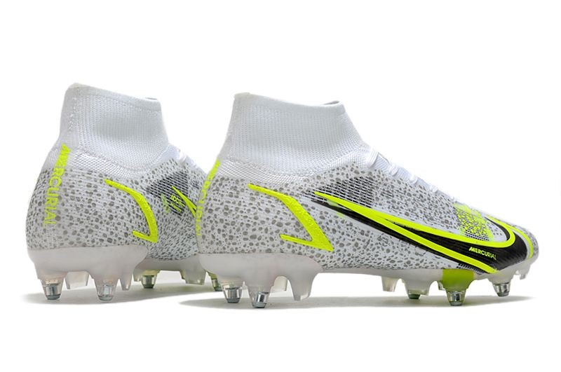 Nike Mercurial Superfly 8 Elite SG - White / Black Metallic / Silver Volt