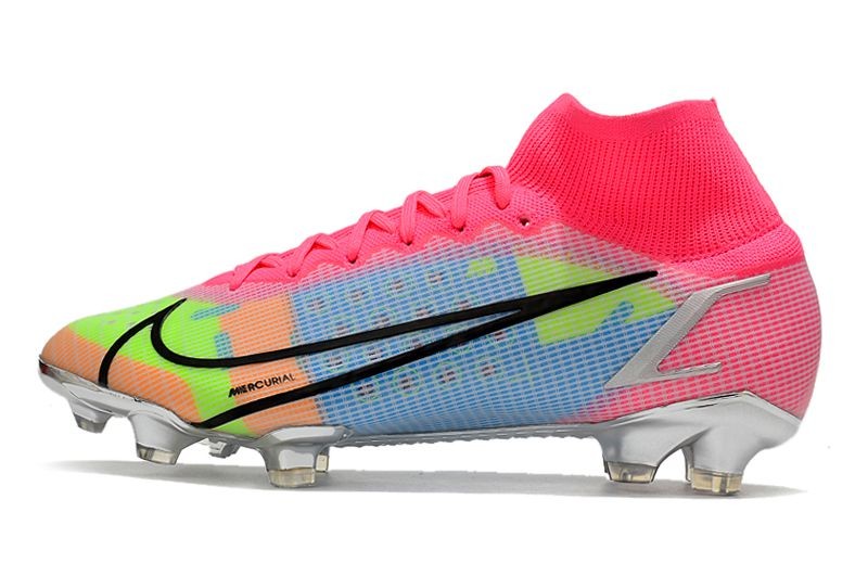 Nike Mercurial Superfly 8 Elite FG - White/Pink/Metallic Silver/Mulitcolor