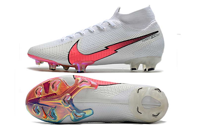 Nike Mercurial Superfly 7 Elite FG - White / Flash crimson / Platinum Tint
