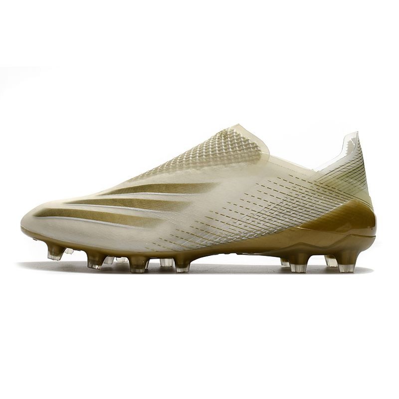 Adidas X Ghosted+ AG - White/Metallic Gold Melange/Core Black