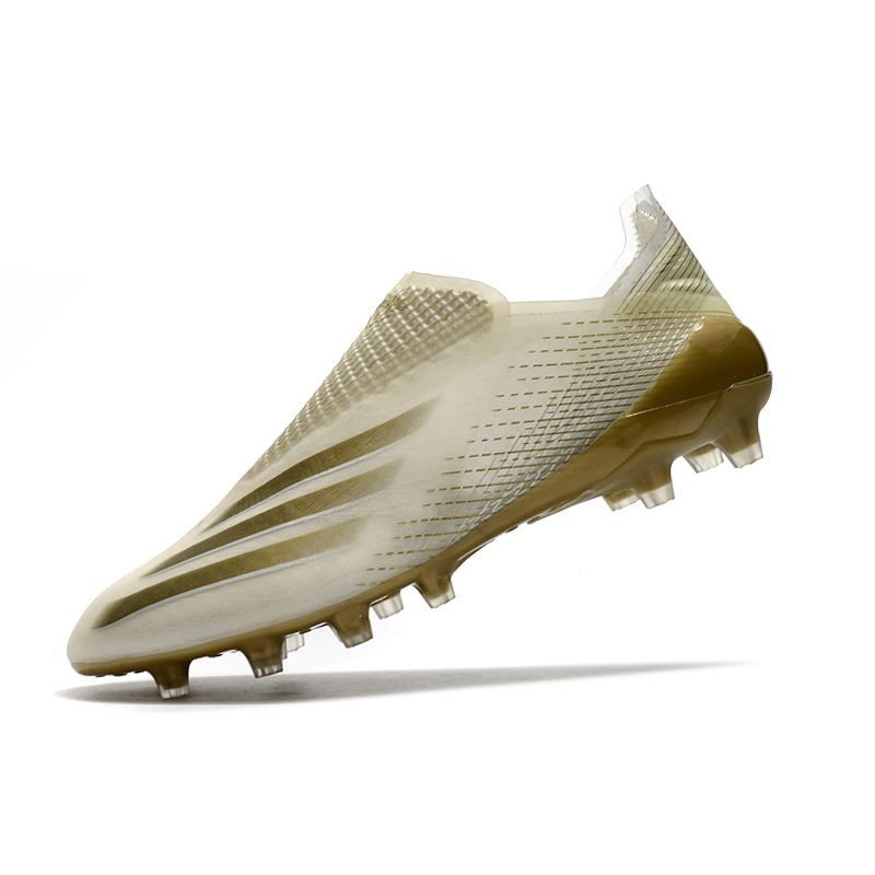 Adidas X Ghosted+ AG - White/Metallic Gold Melange/Core Black