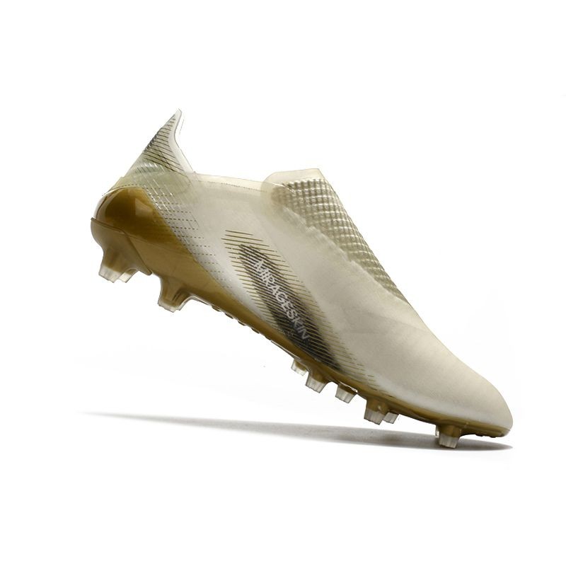 Adidas X Ghosted+ AG - White/Metallic Gold Melange/Core Black