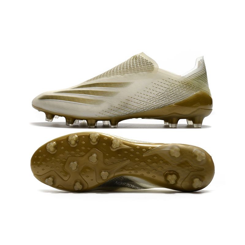 Adidas X Ghosted+ AG - White/Metallic Gold Melange/Core Black