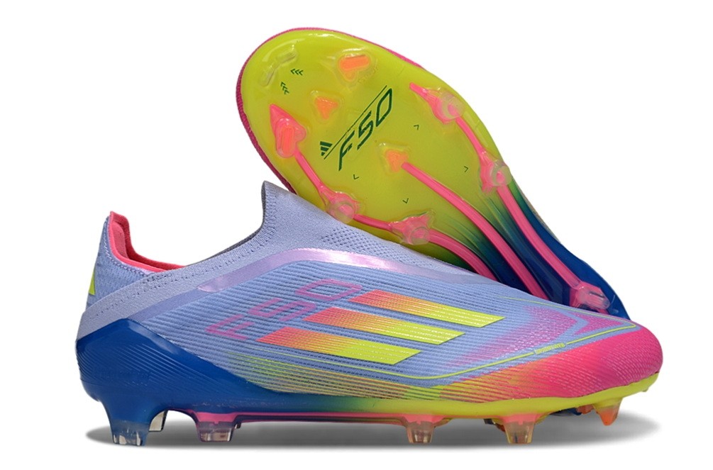 Adidas F50 Celestial Victory Elite Laceless FG - Blue Fusion/Lucid Lemon/Lucid Pink