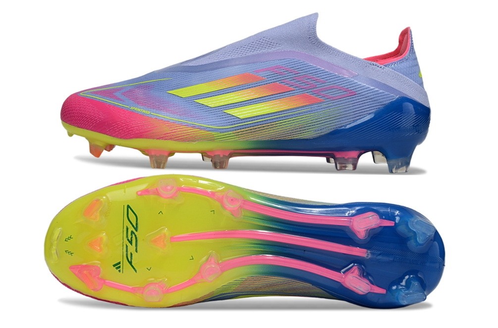 Adidas F50 Celestial Victory Elite Laceless FG - Blue Fusion/Lucid Lemon/Lucid Pink