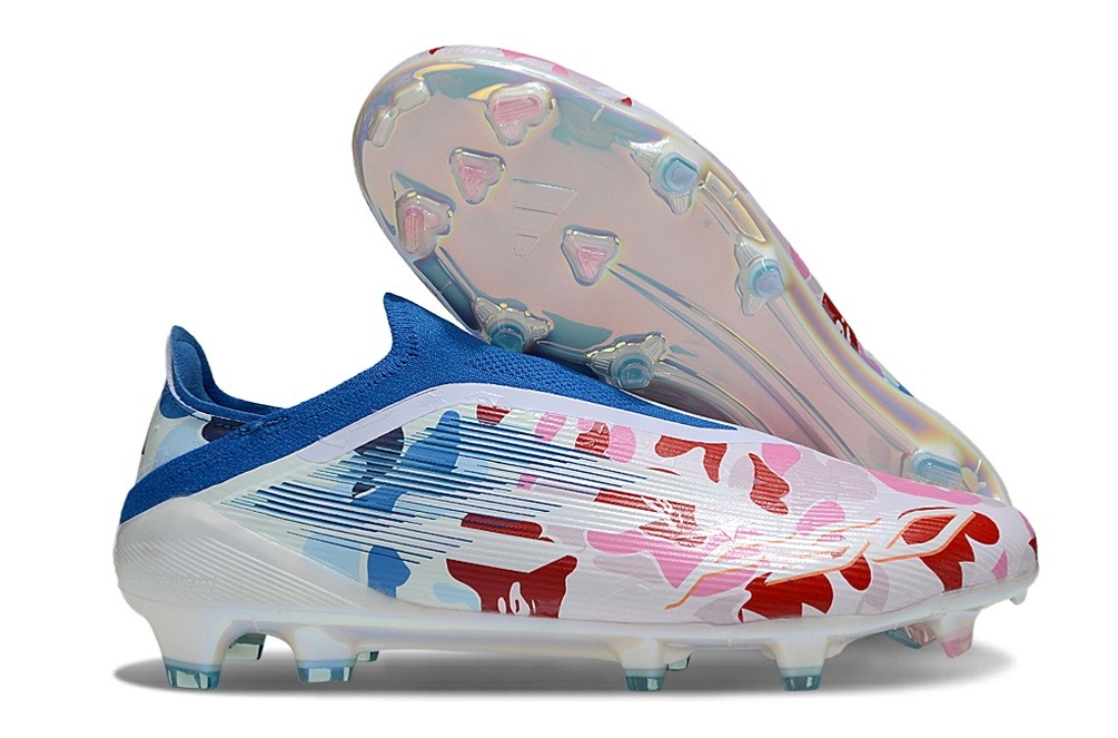 Adidas F50 Elite Laceless FG Bape - Clear Pink/Footwear White/Ice Blue