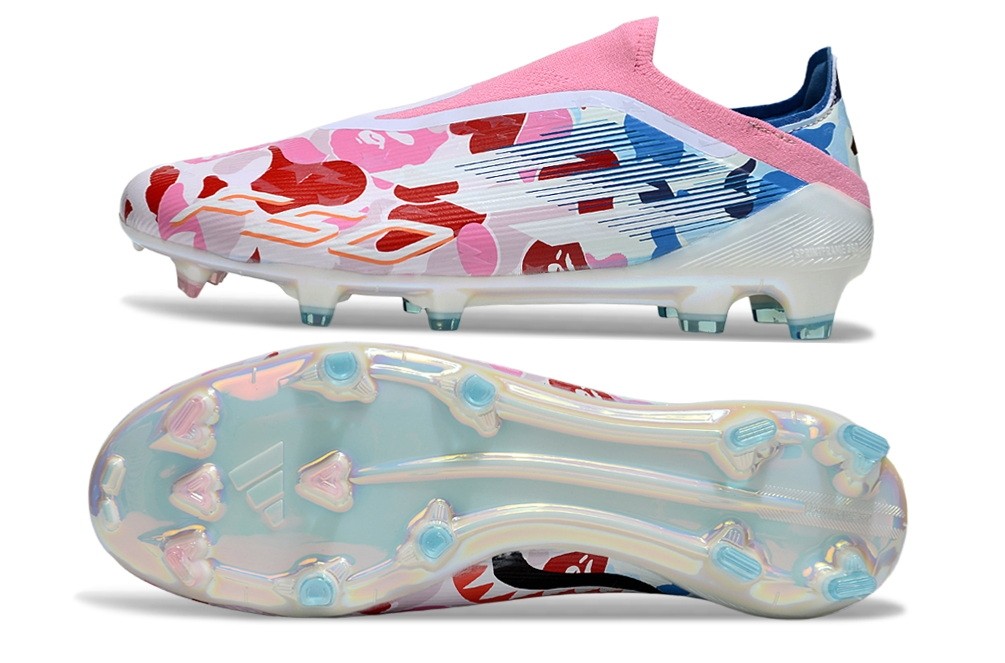 Adidas F50 Elite Laceless FG Bape - Clear Pink/Footwear White/Ice Blue