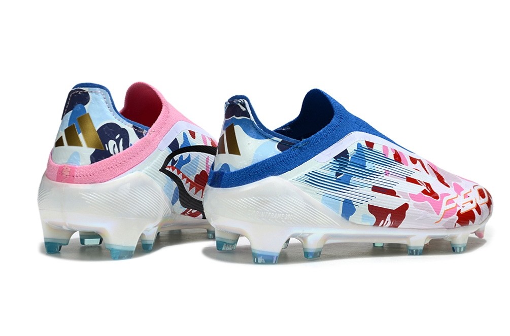 Adidas F50 Elite Laceless FG Bape - Clear Pink/Footwear White/Ice Blue