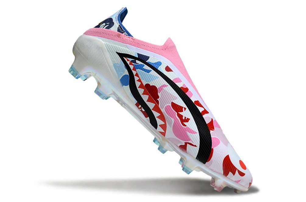 Adidas F50 Elite Laceless FG Bape - Clear Pink/Footwear White/Ice Blue
