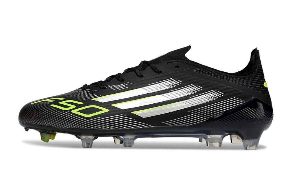 Adidas F50 Elite Tongue FG Electric Stealth Pack - Core Black/Lucid Lemon