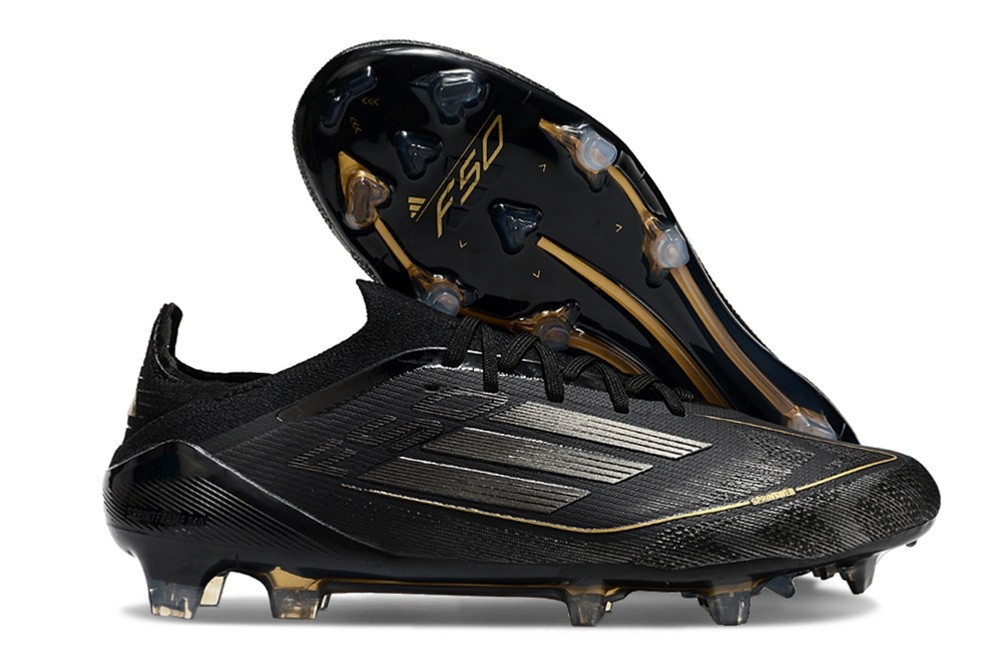 Adidas F50 Elite With Laces FG Dark Spark Pack - Black/Gold Metallic