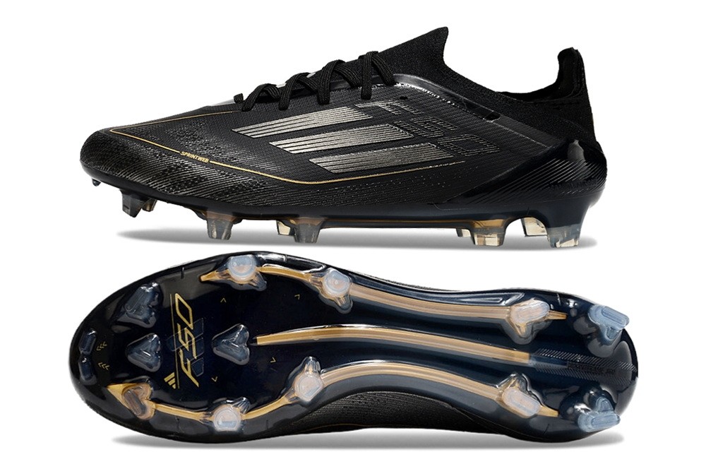 Adidas F50 Elite With Laces FG Dark Spark Pack - Black/Gold Metallic