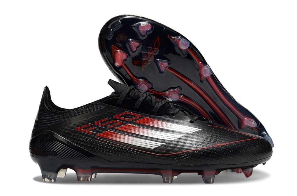 Adidas F50 Elite with Laces FG Stealth Victory Pack - Core Black/Lucid Red