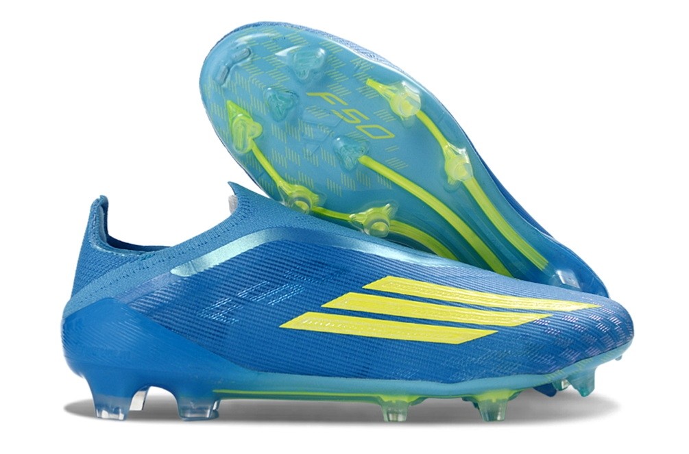 Adidas F50 Ice Cold Precision Elite Laceless FG - Lucid Ray Blue/Team Solar Yellow