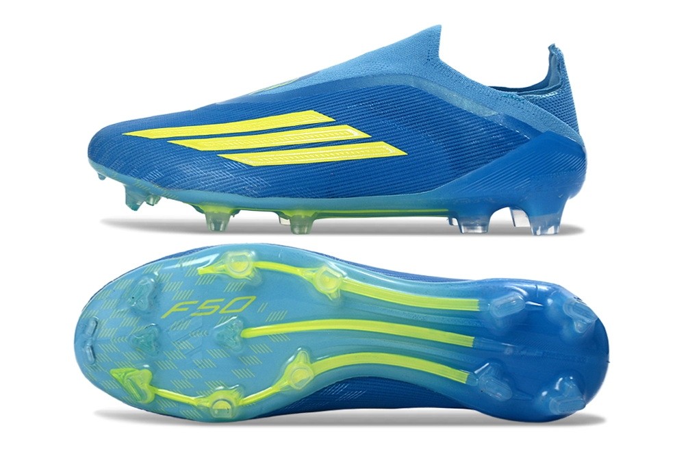 Adidas F50 Ice Cold Precision Elite Laceless FG - Lucid Ray Blue/Team Solar Yellow