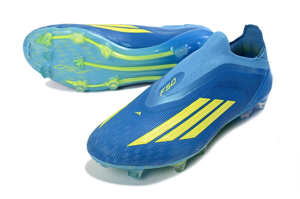 Adidas F50 Ice Cold Precision Elite Laceless FG - Lucid Ray Blue/Team Solar Yellow