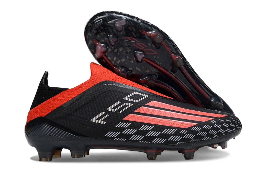Adidas F50 Immortal DNA Black pack Elite Laceless FG - Black/Lucid Red 