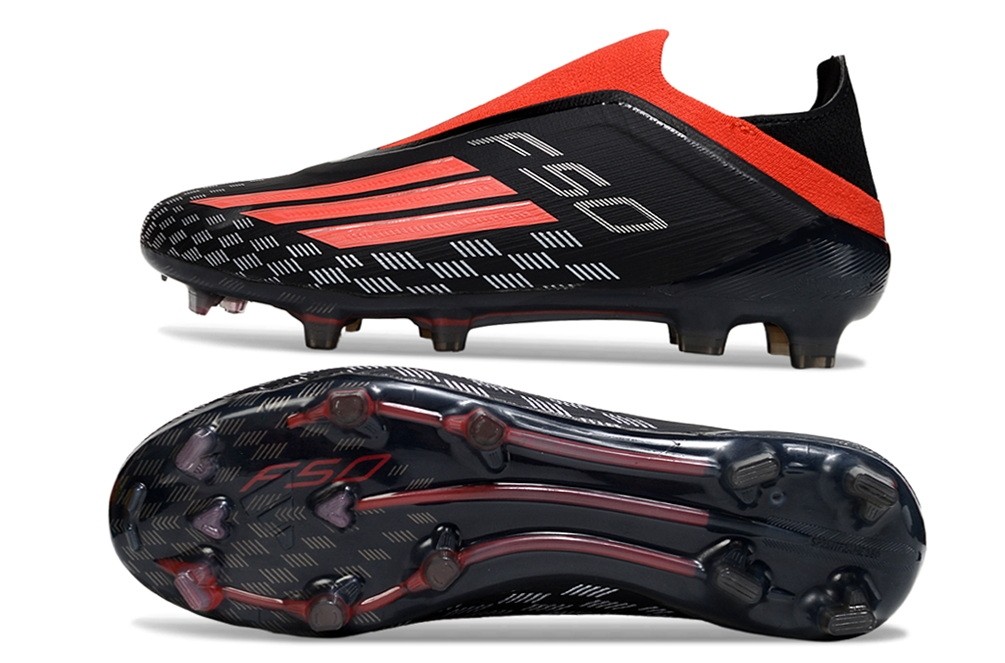 Adidas F50 Immortal DNA Black pack Elite Laceless FG - Black/Lucid Red 