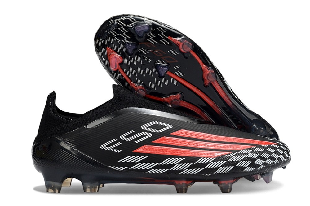 Adidas F50 Immortal DNA Black pack Elite Laceless FG - Black/Lucid Red 