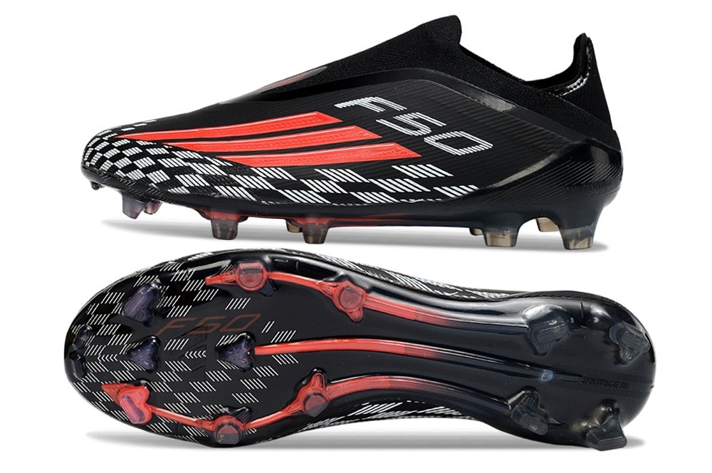 Adidas F50 Immortal DNA Black pack Elite Laceless FG - Black/Lucid Red 