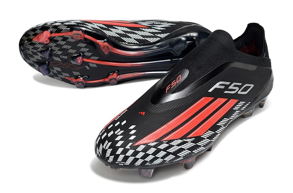 Adidas F50 Immortal DNA Black pack Elite Laceless FG - Black/Lucid Red 