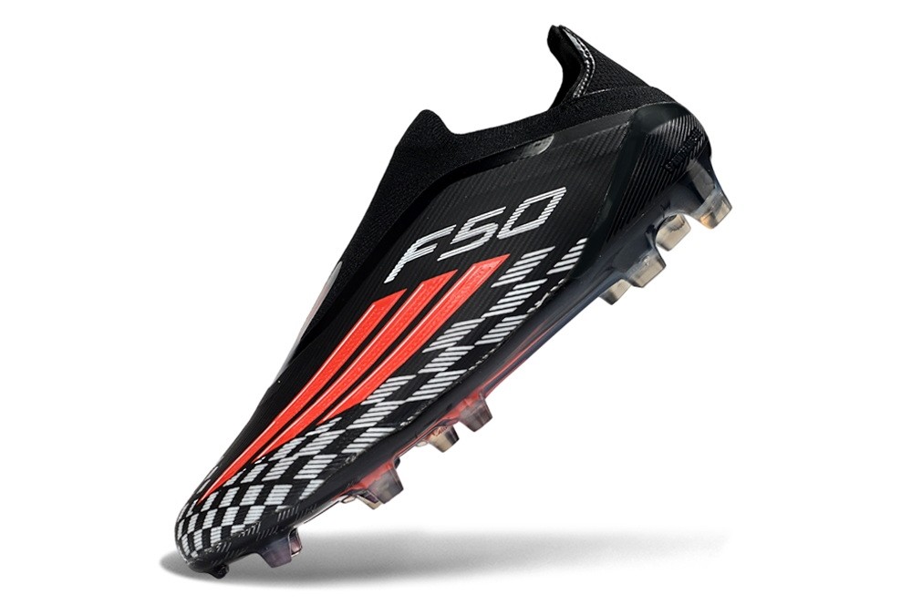 Adidas F50 Immortal DNA Black pack Elite Laceless FG - Black/Lucid Red 