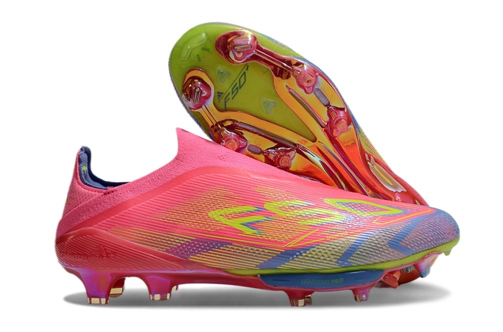 Adidas F50+ Laceless Mystic Victory Pack Elite FG - Lucid Pink/Lucid Lemon/Blue