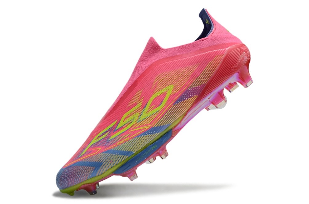 Adidas F50+ Laceless Mystic Victory Pack Elite FG - Lucid Pink/Lucid Lemon/Blue