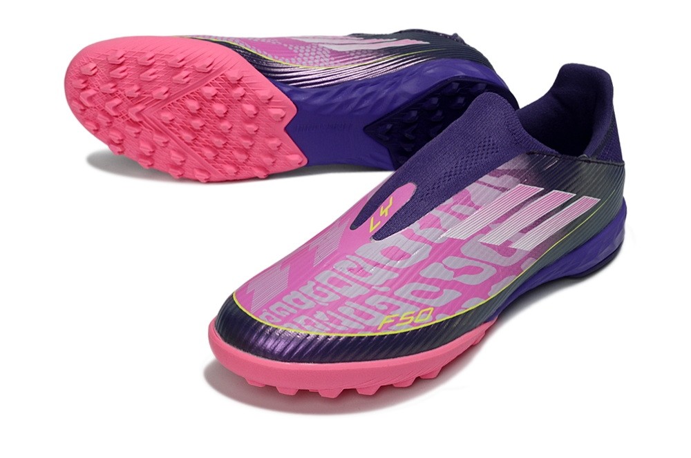 Adidas F50 Laceless Pro TF Lamine Yamal - Pink/Purple/Lucid Lemon