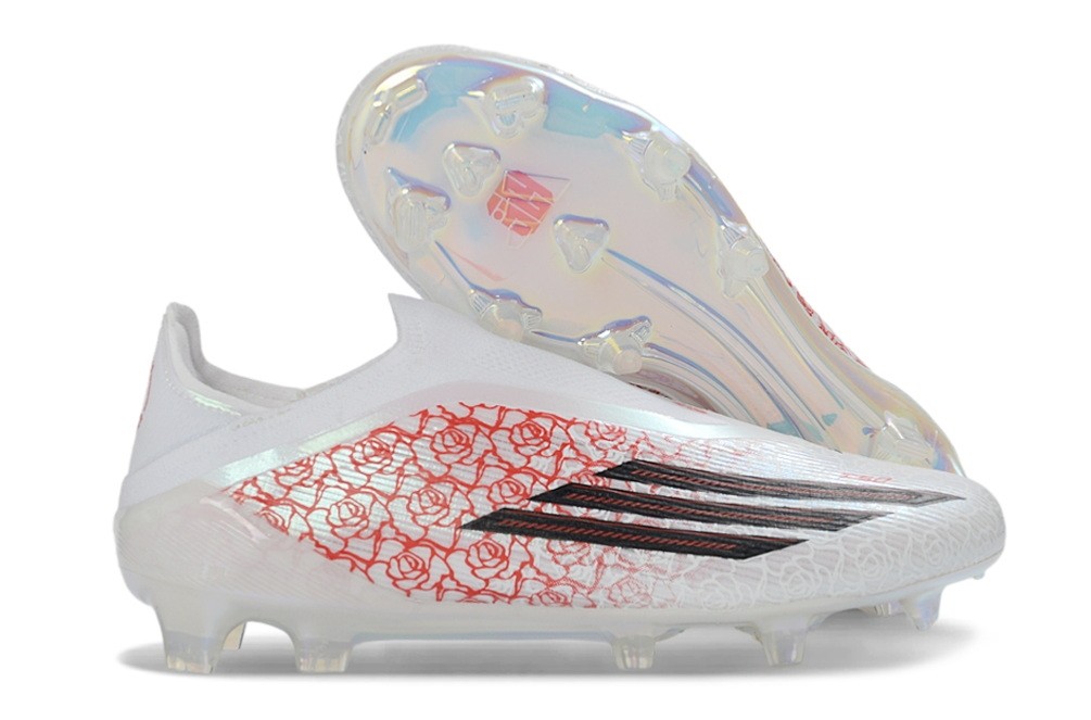 Adidas F50 Lamine Yamal Heartbreaker Elite Laceless FG - White/Lucid Red/Black