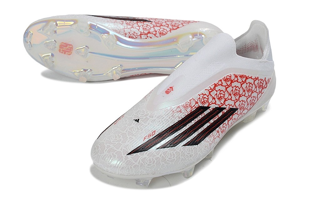 Adidas F50 Lamine Yamal Heartbreaker Elite Laceless FG - White/Lucid Red/Black